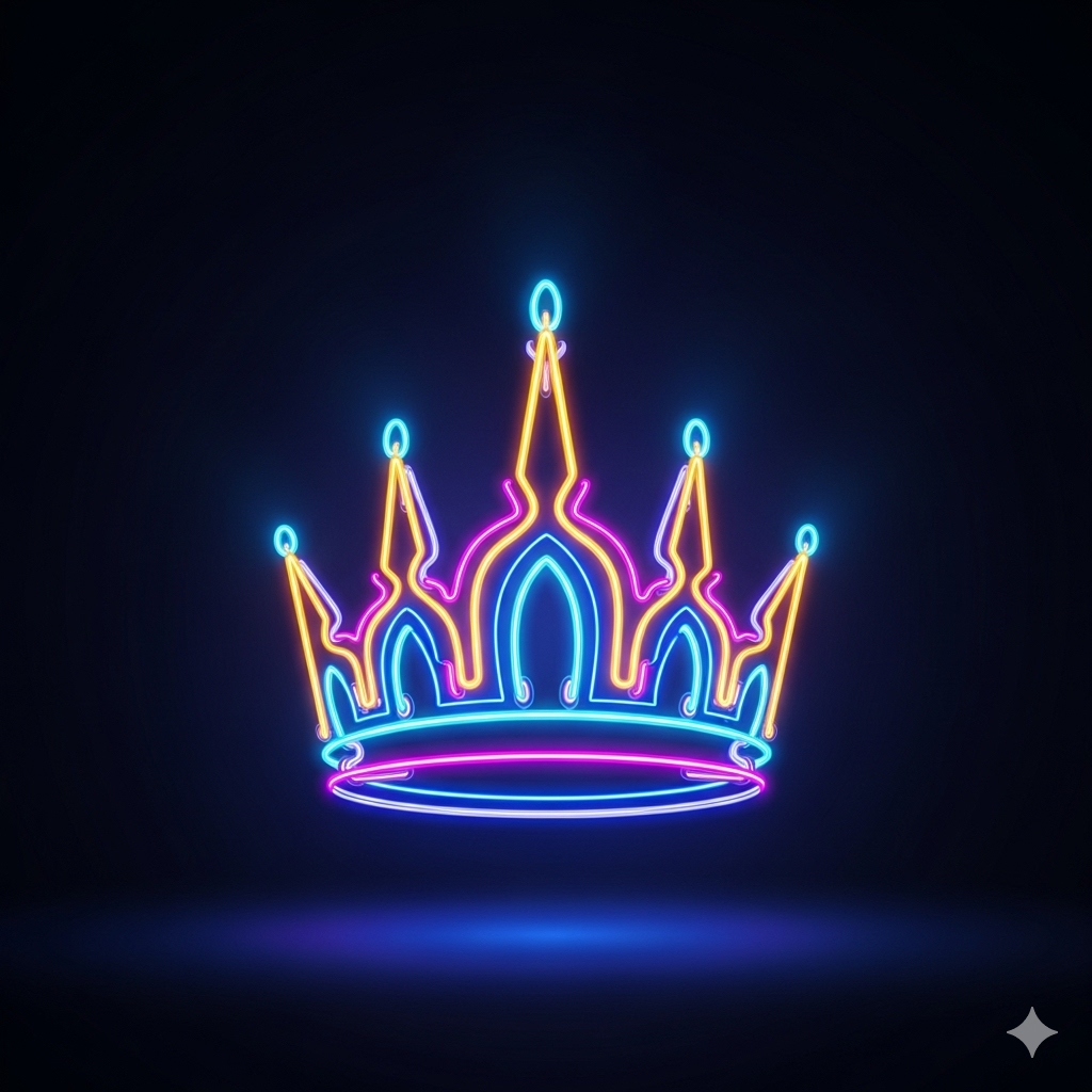 A neon crown