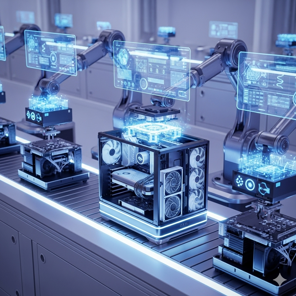 PC build process graphic